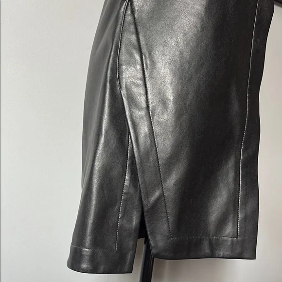 Bailey 44 Black collared Shirt Dress with snap buttons - Picture 4 of 13